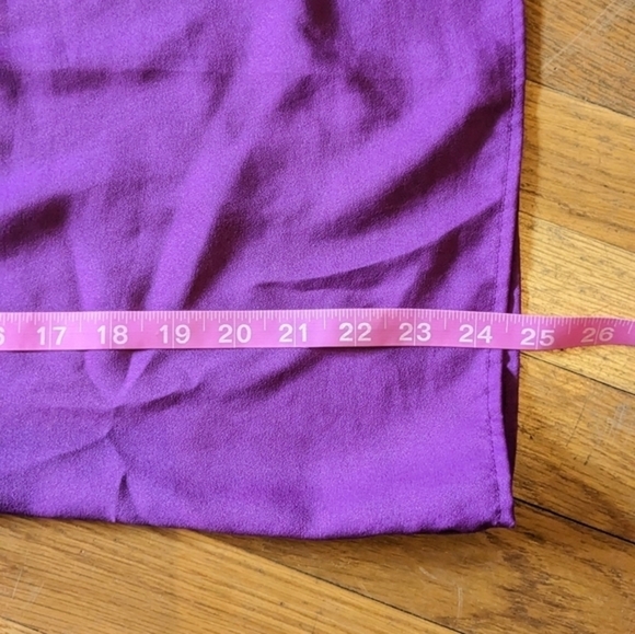 The Limited Medium Purple Cap Sleeve Blouse w/ Frayed Edge Ruffles - Picture 10 of 10